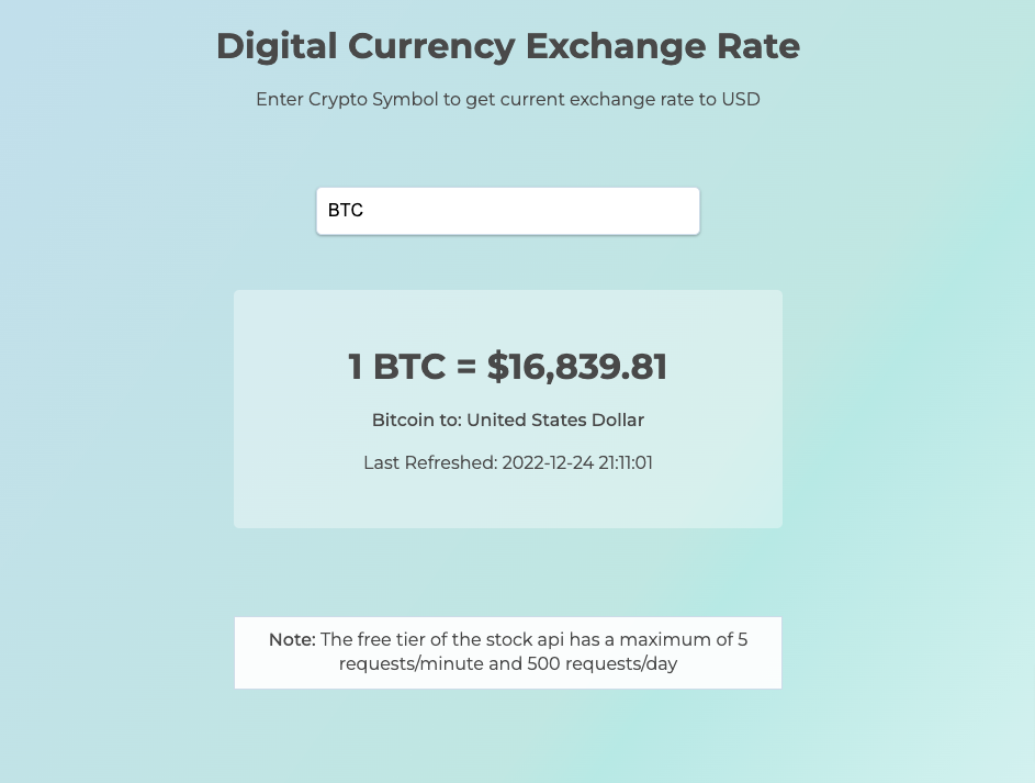 Crypto Currency Conversion